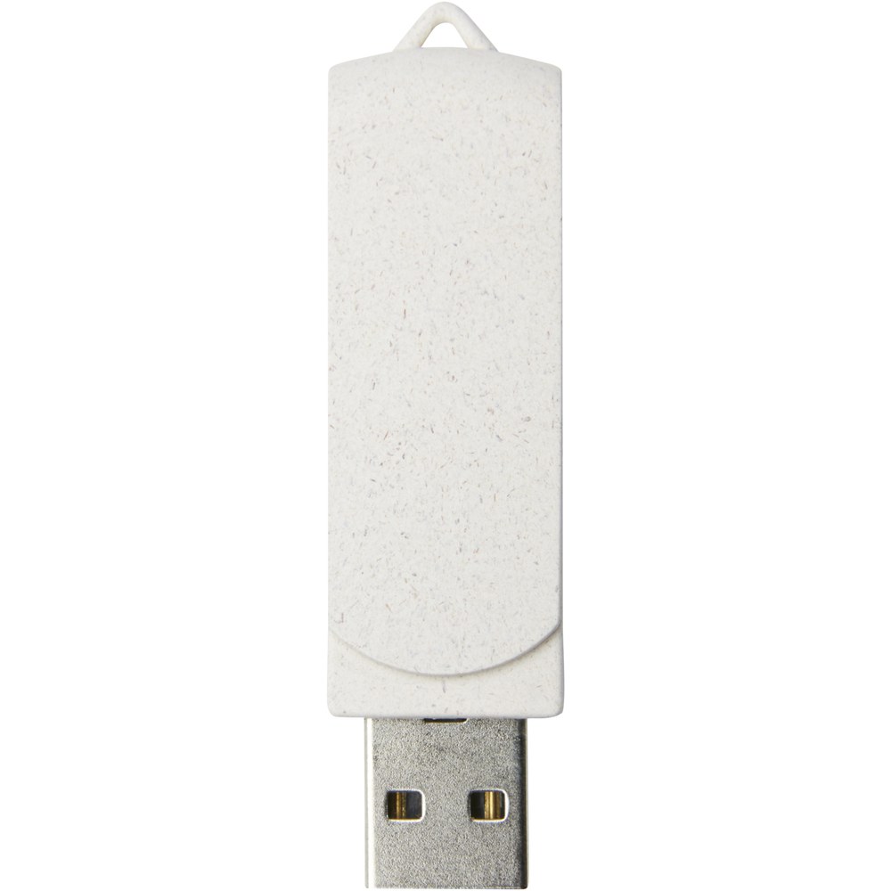 GiftRetail 123743 - Rotate 4GB wheat straw USB flash drive