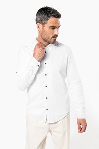 Kariban K588 - Mens long-sleeved linen and cotton shirt