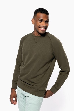 Kariban K480 - Mens organic round neck sweatshirt with raglan sleeves