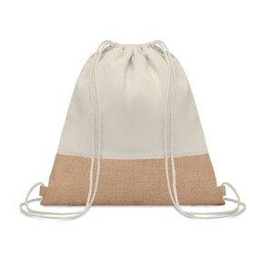 GiftRetail MO9516 - INDIA Drawstring bag w/ jute details