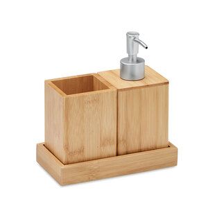GiftRetail MO6768 - SUOMI 3 piece bath set in bamboo