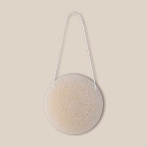 EgotierPro 50657 - Konjac Sponge with Cotton-Mesh Bag 7x3.5cm KONJAC