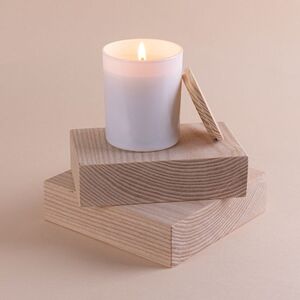 EgotierPro 50704 - Scented Glass Candle with Bamboo Lid LEVANTI